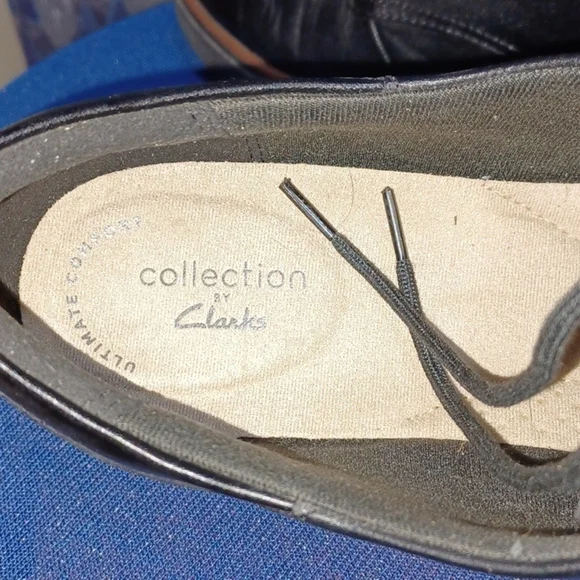 CLARK'S COLLECTION SERIES SIZE 10 IN A BEAUTIFUL BLACK ⚫️ LEATHER UPPERS - Picture 5 of 8